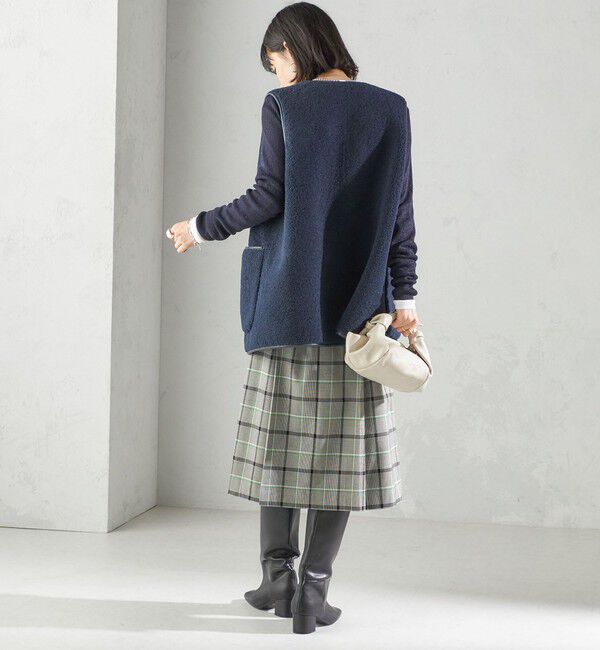 SHIPS for women「〈手洗い可能〉ボア フリース リバーシブル ベスト」|ベスト・ジレ|