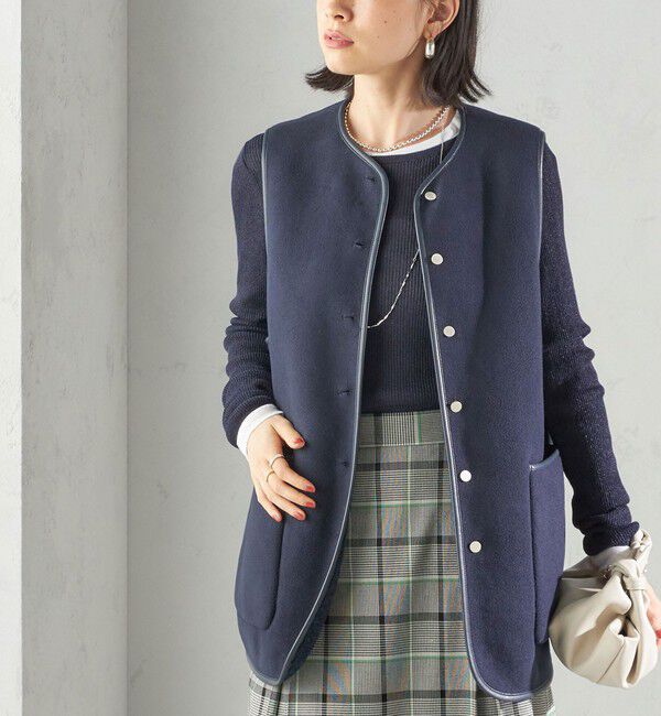 SHIPS for women「〈手洗い可能〉ボア フリース リバーシブル ベスト」|ベスト・ジレ|