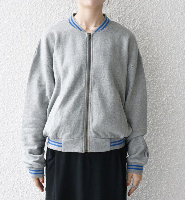 SHIPS any「【SHIPS any別注】La Hutte:〈洗濯機可能〉裏起毛 ロゴ ジップ ブルゾン」|ブルゾン・スタジャン|