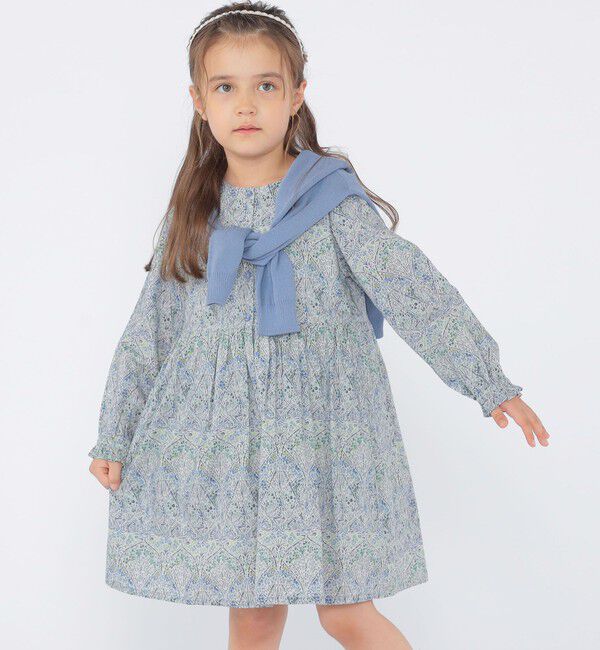 SHIPS KIDS「SHIPS KIDS:100～130cm / リバティ 長袖 ワンピース」|ワンピース|