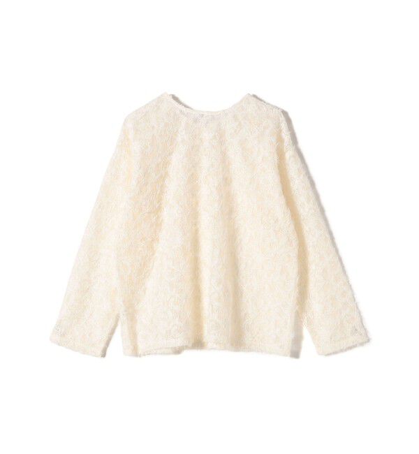 SHIPS for women「【WEB限定】〈手洗い可能〉チュール フェザー レース 羽織」|シャツ・ブラウス|