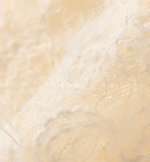 SHIPS for women「【WEB限定】〈手洗い可能〉チュール フェザー レース 羽織」|シャツ・ブラウス|