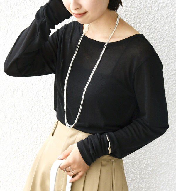 SHIPS for women「シアー フライス ロング スリーブ カットソー」|Tシャツ・カットソー|