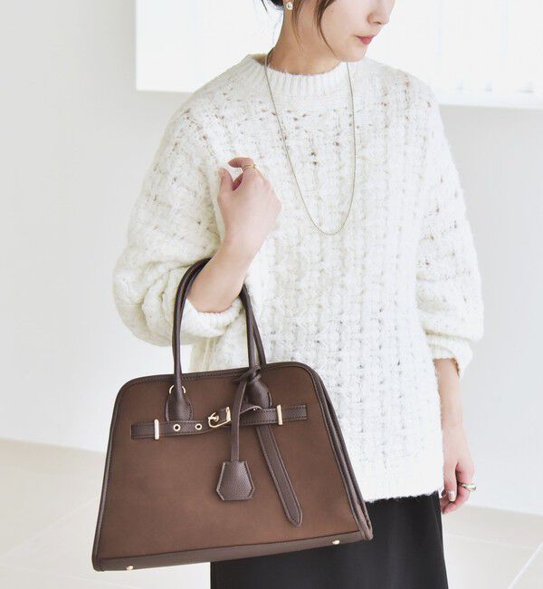 quaranciel「quaranciel:〈手洗い可能〉透かし編み クルーネック ドルマン ルーズ ニット プルオーバー」|ニット・セーター|