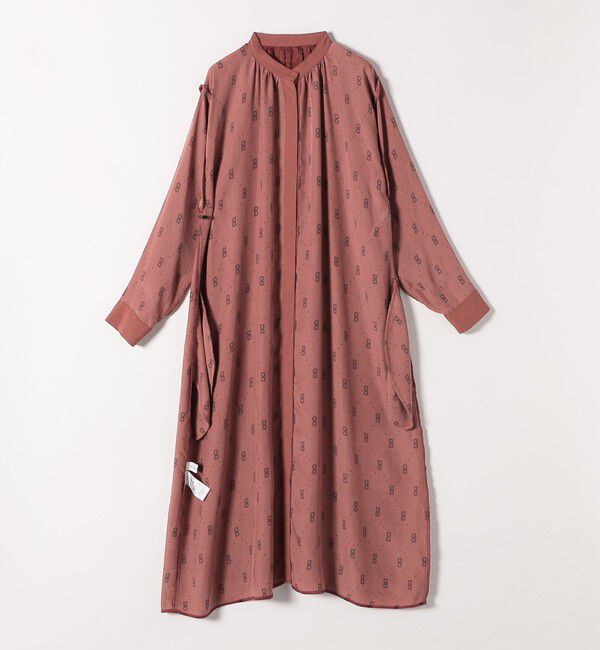 quaranciel「quaranciel:〈手洗い可能〉モノグラム ドット ロング シャツ ワンピース」|ワンピース|