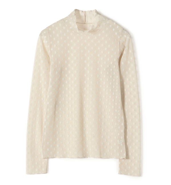 SHIPS for women「〈手洗い可能〉フラワー チュール ハイネック プルオーバー」|Tシャツ・カットソー|