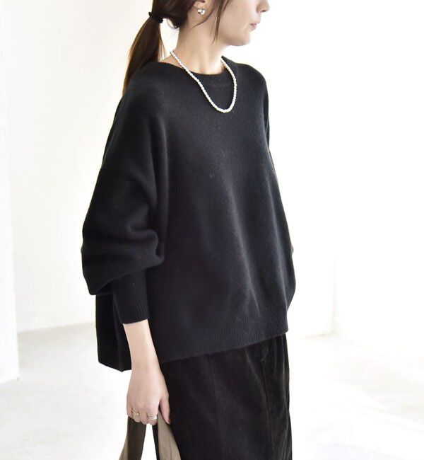 quaranciel「quaranciel:〈手洗い可能〉AQUA カシミヤ ミックス ドルマン ニット 25AW」|ニット・セーター|