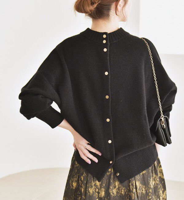 quaranciel「quaranciel: AQUA カシミヤ ミックス 2way ハイネック カーディガン」|カーディガン|