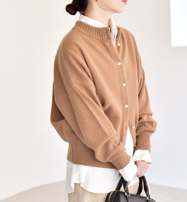 quaranciel「quaranciel: AQUA カシミヤ ミックス 2way ハイネック カーディガン」|カーディガン|