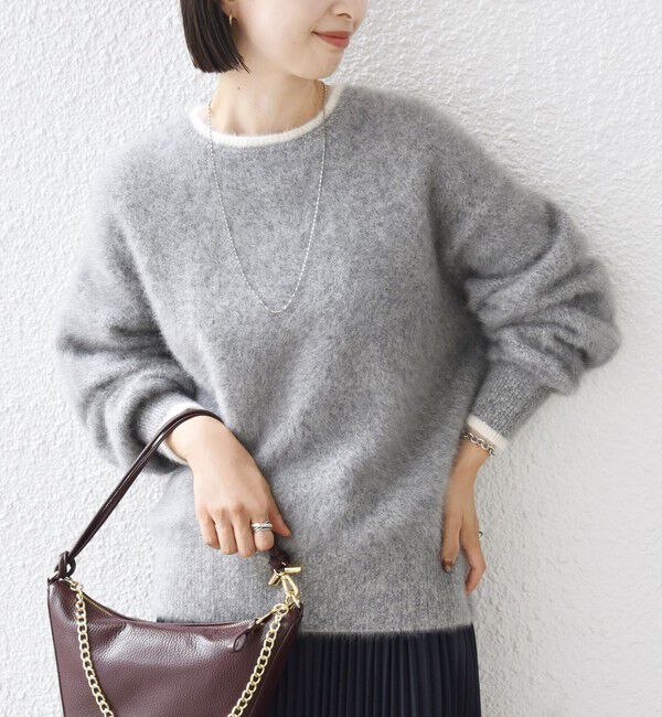 SHIPS for women「杢 フォックス カシミヤ クルーネック ニット プルオーバー」|ニット・セーター|