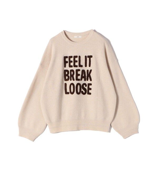 SHIPS for women「【WEB限定】〈手洗い可能〉サガラ 刺繍 ロゴ ニット プルオーバー」|ニット・セーター|