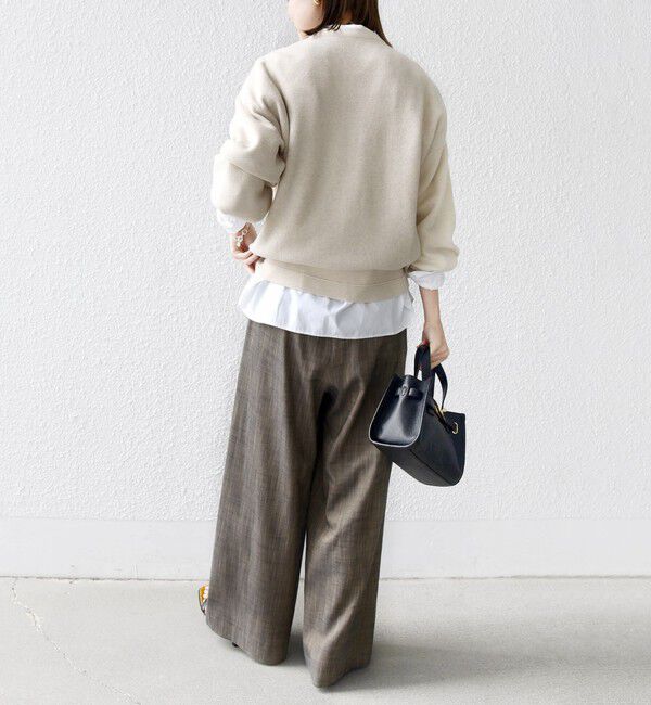 SHIPS for women「【WEB限定】〈手洗い可能〉サガラ 刺繍 ロゴ ニット プルオーバー」|ニット・セーター|