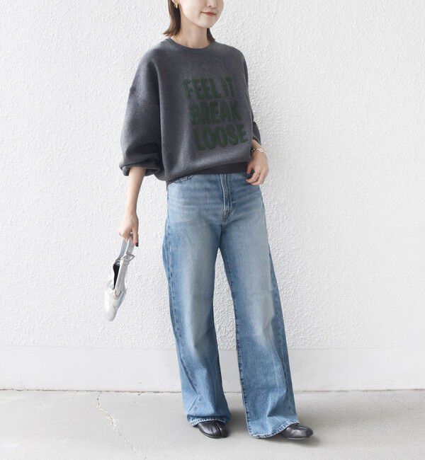 SHIPS for women「【WEB限定】〈手洗い可能〉サガラ 刺繍 ロゴ ニット プルオーバー」|ニット・セーター|