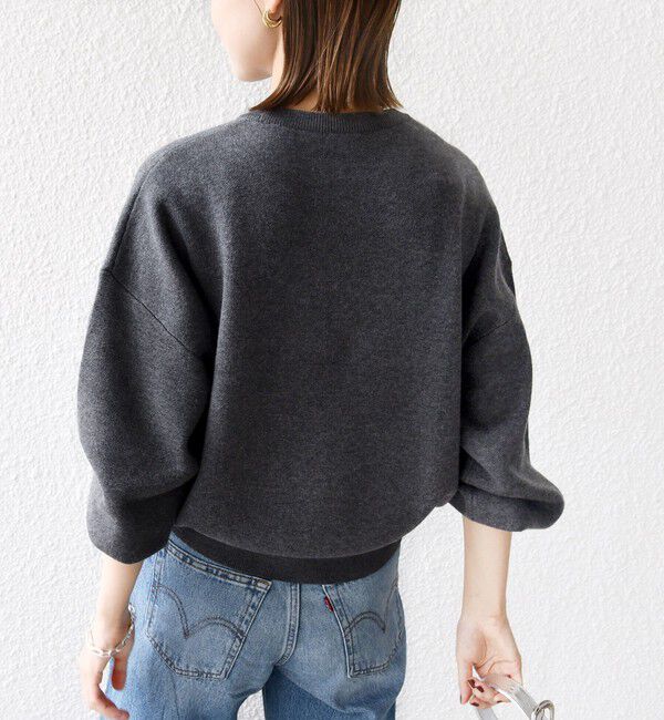 SHIPS for women「【WEB限定】〈手洗い可能〉サガラ 刺繍 ロゴ ニット プルオーバー」|ニット・セーター|