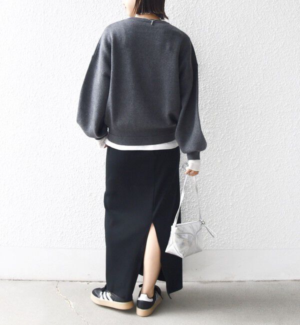 SHIPS for women「【WEB限定】〈手洗い可能〉サガラ 刺繍 ロゴ ニット プルオーバー」|ニット・セーター|