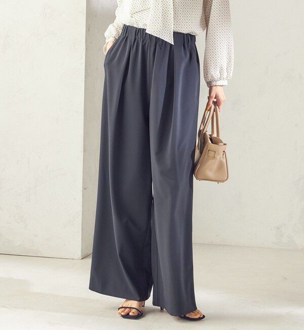 SHIPS for women「〈洗濯機可能〉ストレッチ ツイル イージー タック パンツ」|その他|