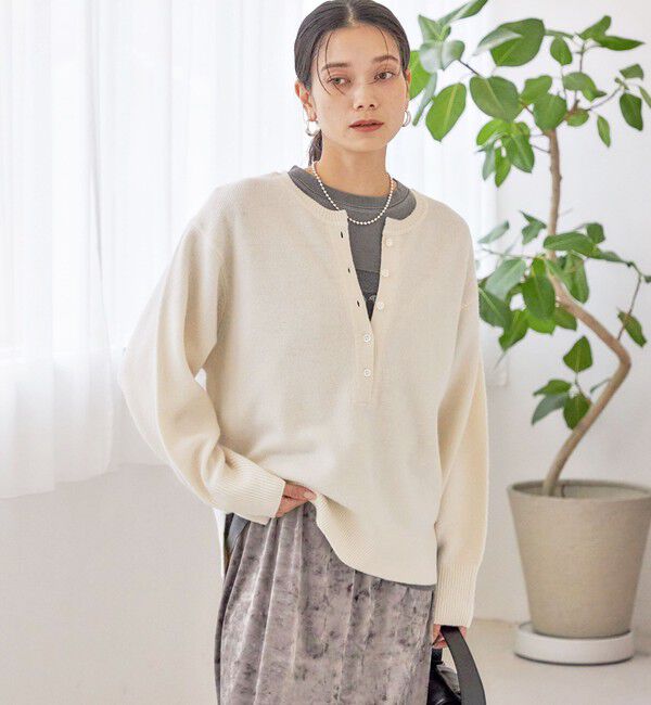 SHIPS for women「〈手洗い可能〉ウール カシミヤ 2WAY プルオーバー」|ニット・セーター|