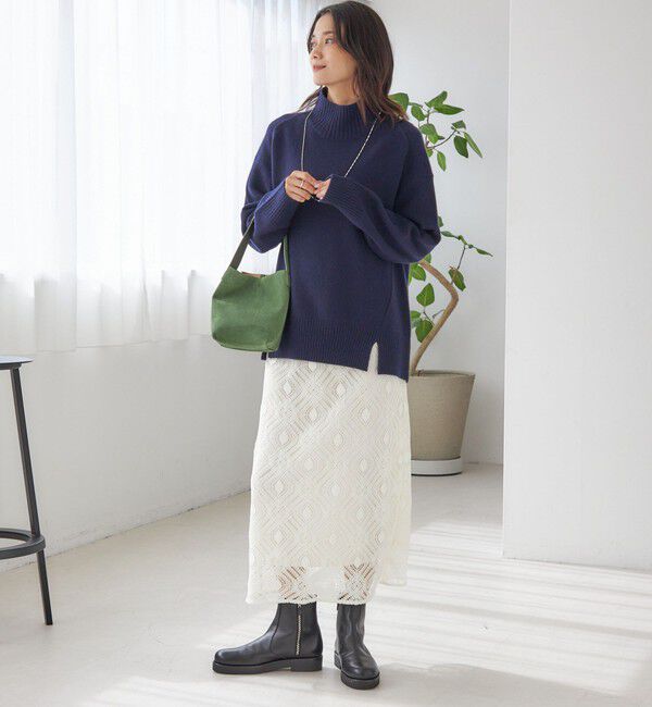 SHIPS for women「〈手洗い可能〉ウール カシミヤ ハイネック プルオーバー」|ニット・セーター|