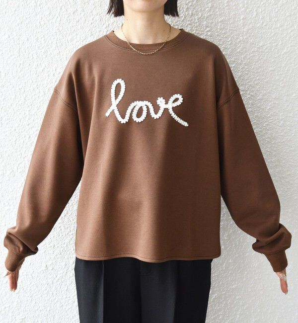 SHIPS for women「【WEB限定】〈手洗い可能〉ファンシー コード 刺繍 ダンボール カットソー」|スウェット・ジャージ|