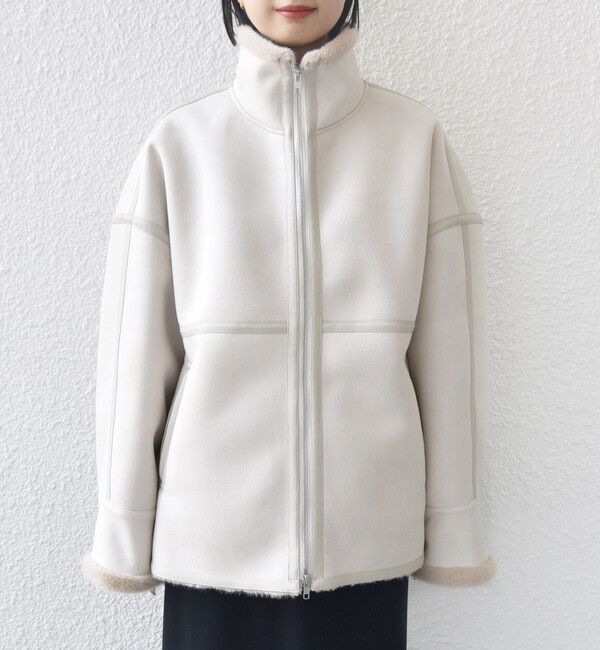 SHIPS for women「フェイク ムートン ジップ コート」|その他|