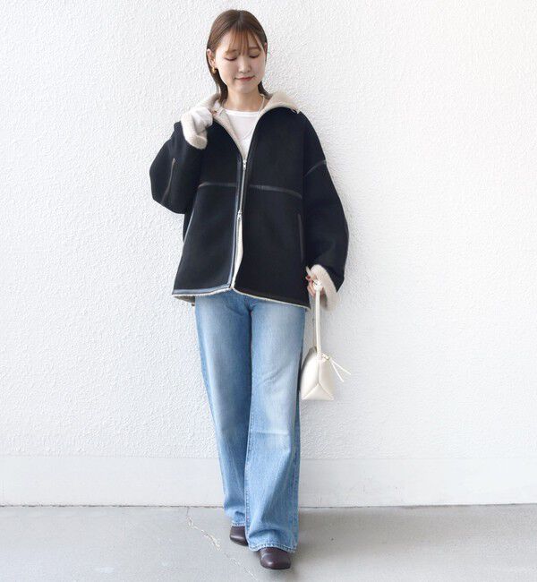 SHIPS for women「フェイク ムートン ジップ コート」|その他|