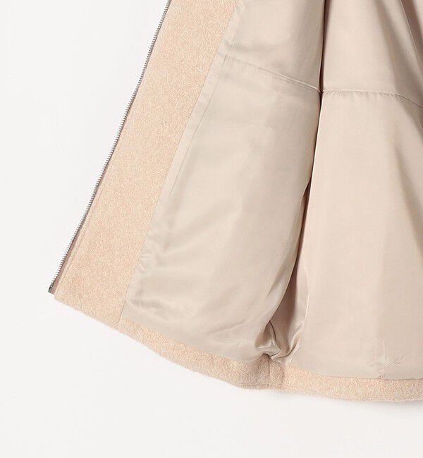 quaranciel「quaranciel: ノーカラー パイピング ジップ コート」|ノーカラーコート|
