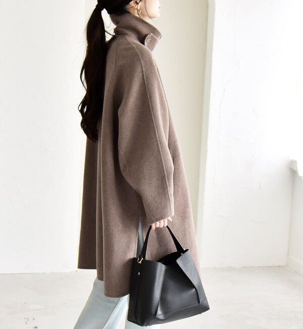 quaranciel「quaranciel: リバー スタンド & テーラード ダブルブレスト Aライン コート」|その他|