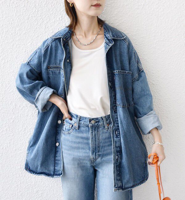 SHIPS for women「Levi&rsquo;s:〈手洗い可能〉TWIST SHACKET」|デニムジャケット|