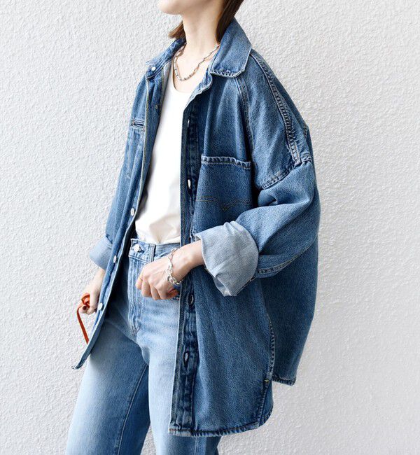 SHIPS for women「Levi&rsquo;s:〈手洗い可能〉TWIST SHACKET」|デニムジャケット|
