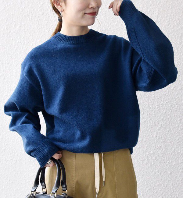 SHIPS any「SHIPS any: French Merino ウール クルーネック ニット◇」|ニット・セーター|ブルー