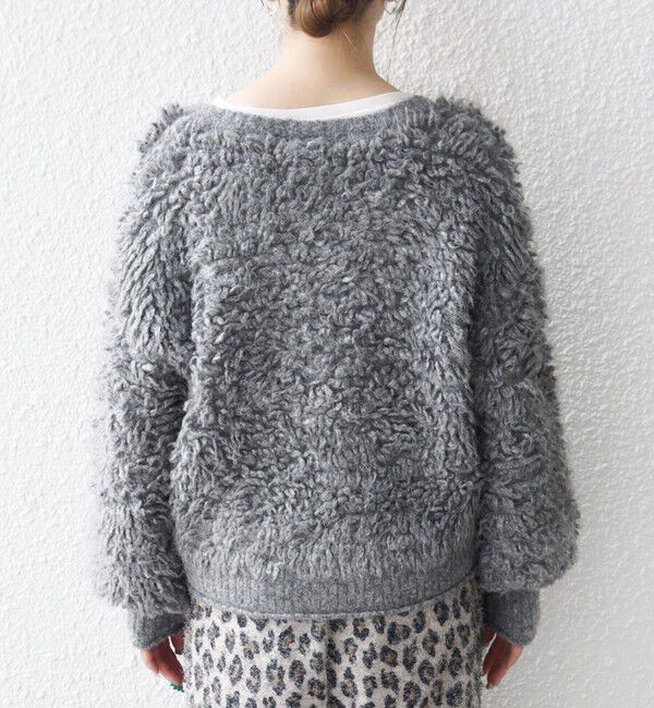 SHIPS any「SHIPS any: ループ ニット Vネック ショート カーディガン」|カーディガン|