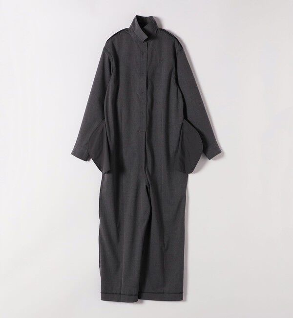 quaranciel「quaranciel:〈洗濯機可能〉レギュラーカラー ジャンプスーツ」|オールインワン|