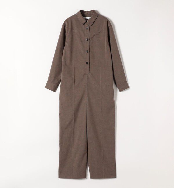 quaranciel「quaranciel:〈洗濯機可能〉レギュラーカラー ジャンプスーツ」|オールインワン|
