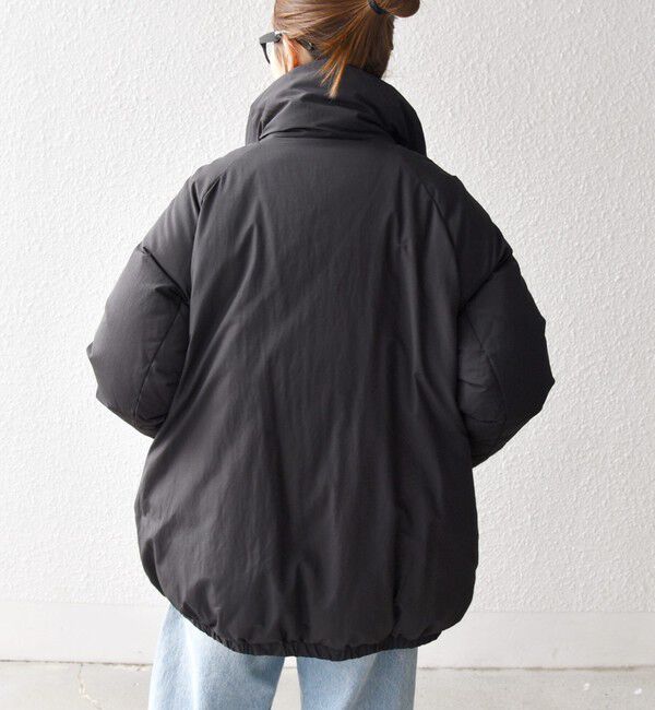 SHIPS any「SHIPS any: ナイロン スタンドカラー ダウン コクーン コート」|ダウン|