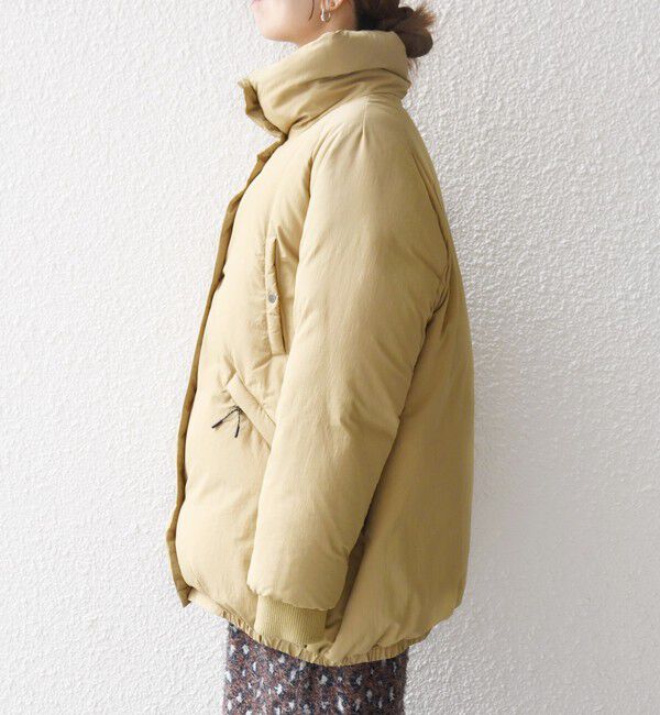 SHIPS any「SHIPS any: ナイロン スタンドカラー ダウン コクーン コート」|ダウン|