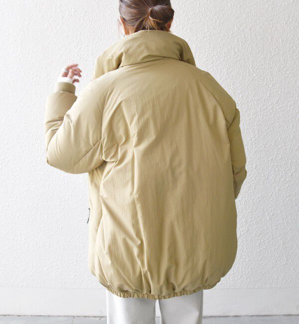 SHIPS any「SHIPS any: ナイロン スタンドカラー ダウン コクーン コート」|ダウン|