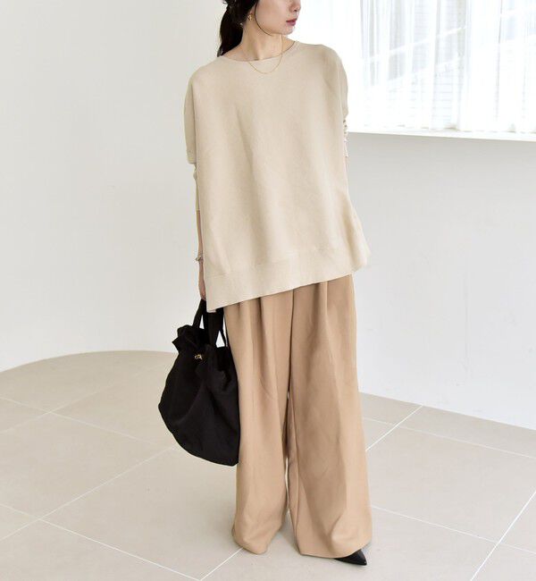 quaranciel「quaranciel:〈洗濯機可能〉ボートネック ワイド ニット プルオーバー」|ニット・セーター|