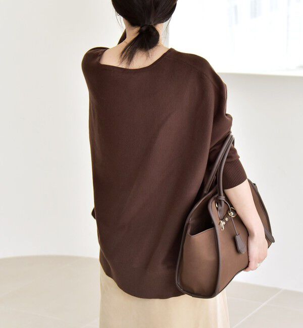 quaranciel「quaranciel:〈洗濯機可能〉ボートネック ワイド ニット プルオーバー」|ニット・セーター|