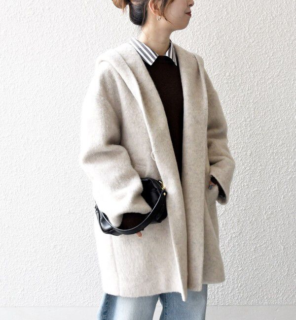 SHIPS any「SHIPS any: シャギー フーディー ガウン コート」|その他|