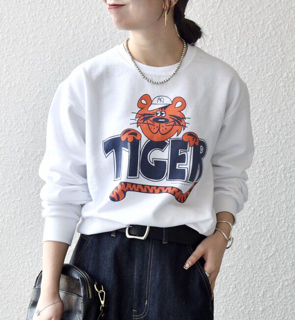 SHIPS any「The BOOK STORE:〈洗濯機可能〉タイガー プリント 裏起毛 スウェット」|スウェット・ジャージ|