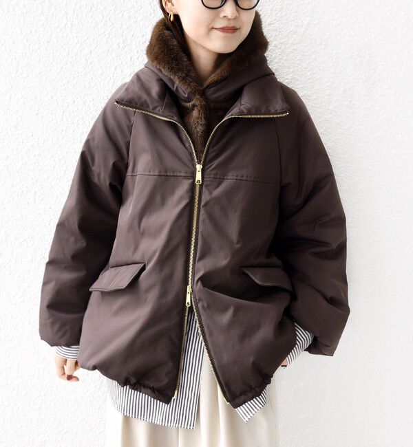 SHIPS for women「【WEB限定】2WAY フェイクファー 中綿 ブルゾン」|ブルゾン・スタジャン|