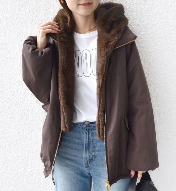 SHIPS for women「【WEB限定】2WAY フェイクファー 中綿 ブルゾン」|ブルゾン・スタジャン|