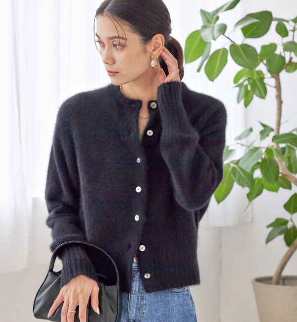 SHIPS for women「〈手洗い可能〉フォックス クルーネック ニット カーディガン」|カーディガン|