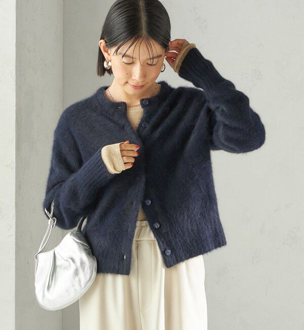 SHIPS for women「〈手洗い可能〉フォックス クルーネック ニット カーディガン」|カーディガン|