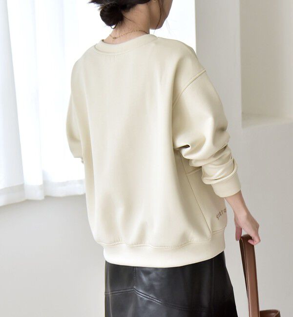 quaranciel「quaranciel:〈洗濯機可能〉スタッズ ロゴ ダンボール スウェット カーディガン」|スウェット・ジャージ|