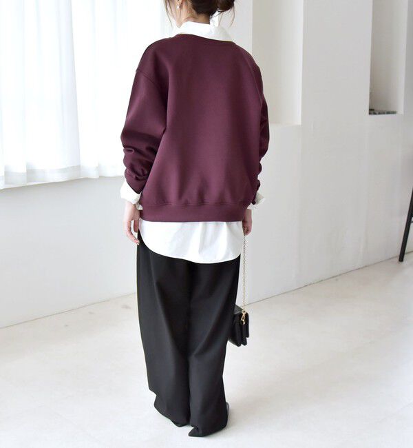 quaranciel「quaranciel:〈洗濯機可能〉スタッズ ロゴ ダンボール スウェット カーディガン」|スウェット・ジャージ|