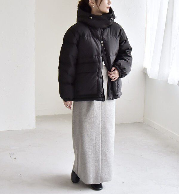 quaranciel「quaranciel: フーディー & ハイネック 2way ショート ダウン ジャケット」|ダウン|