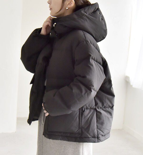 quaranciel「quaranciel: フーディー & ハイネック 2way ショート ダウン ジャケット」|ダウン|