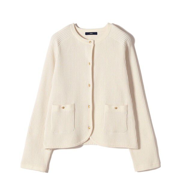 SHIPS for women「〈手洗い可能〉モール リブ クルーネック カーディガン」|カーディガン|