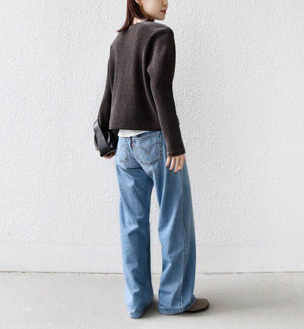 SHIPS for women「〈手洗い可能〉モール リブ クルーネック カーディガン」|カーディガン|